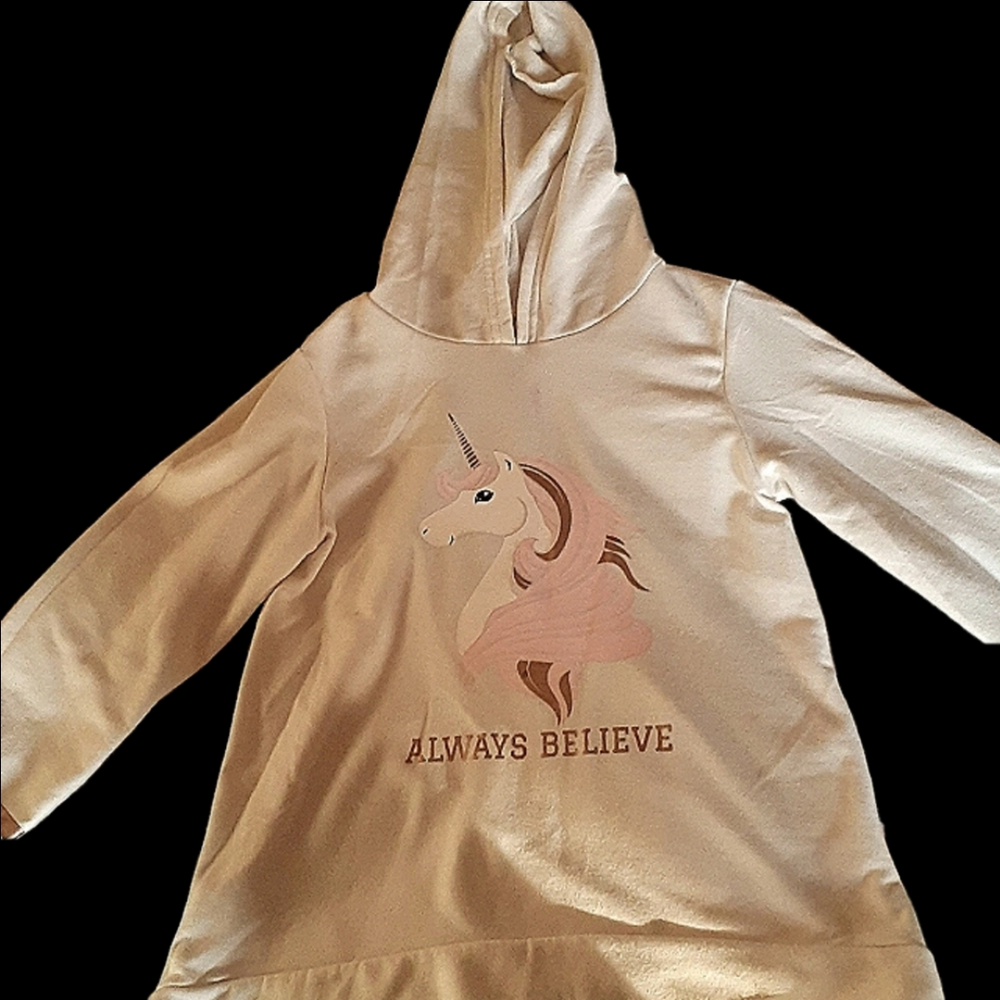 ✨Btween Always Believe Unicorn Hoodie – Creamy Dream Edition✨️